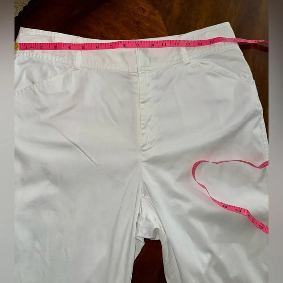 Lauren by Ralph Lauren White Straight leg Chinos cotton/elastane Size 12 - Picture 5 of 10